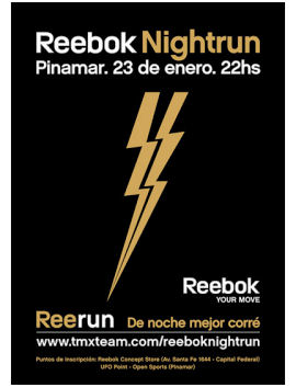 reebok carrera en la playa