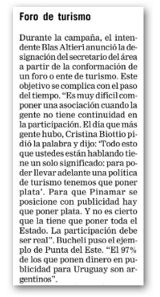 nota AHT sobre el foro y la plata