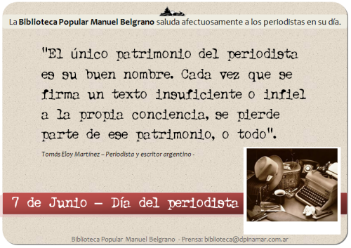 bibliotecca dia del periodista