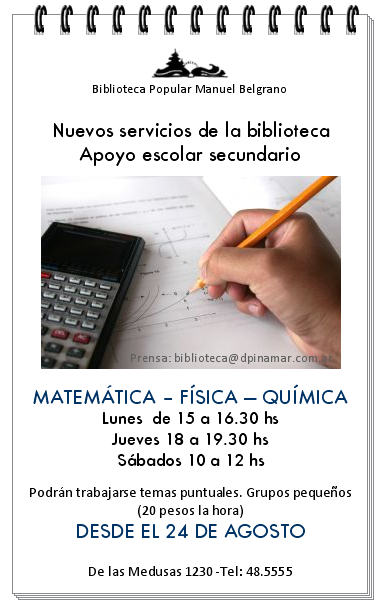 apoyo escolar en la biblioteca