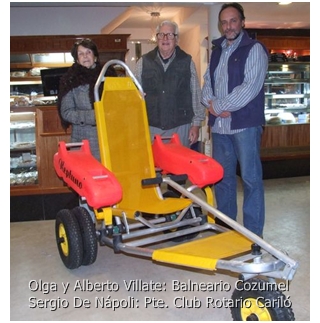 Olga y Alberto Villate: Balneario Cozumel y Sergio De Nápoli: Pte. Club Rotario Cariló