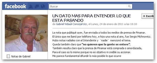 denuncia de vidauli en facebook