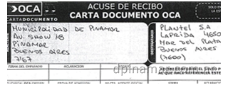 carta documento accesos