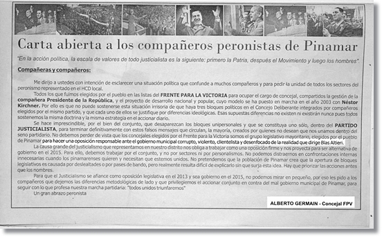 solicitada en pionero