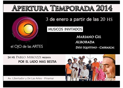 Ojo De Las Artes invita a su Apertura de Temporada 2014