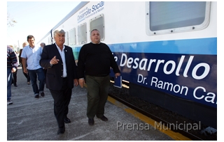 altieri recibe al tren sanirario