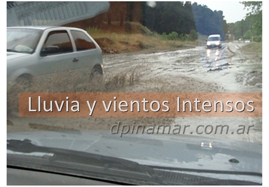 vientos fuertes y lluvias